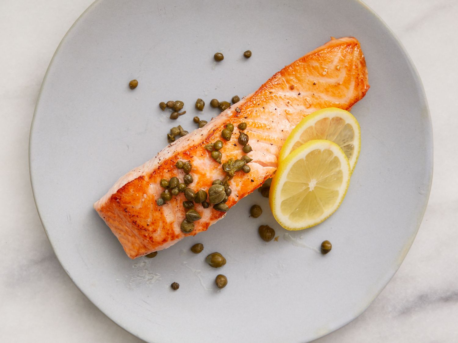 Lemon Caper Seared Salmon