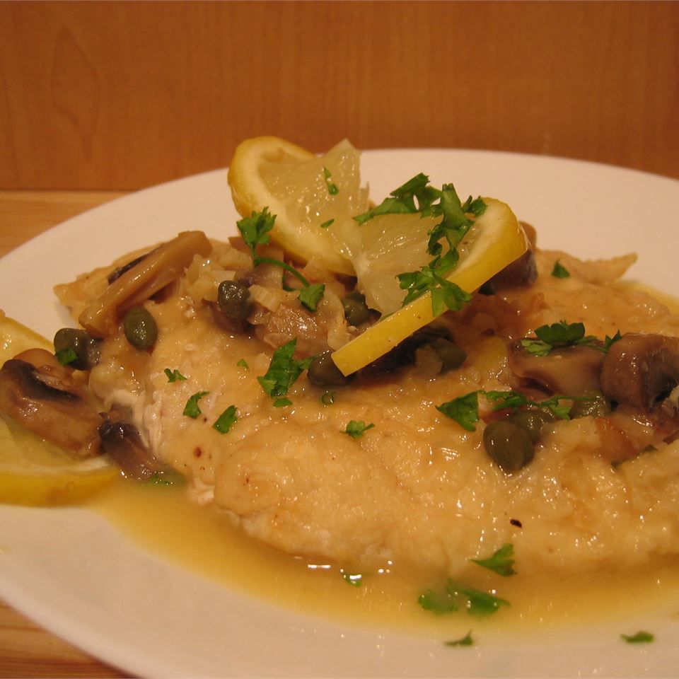 Lemon Chicken Piccata with Mushrooms
