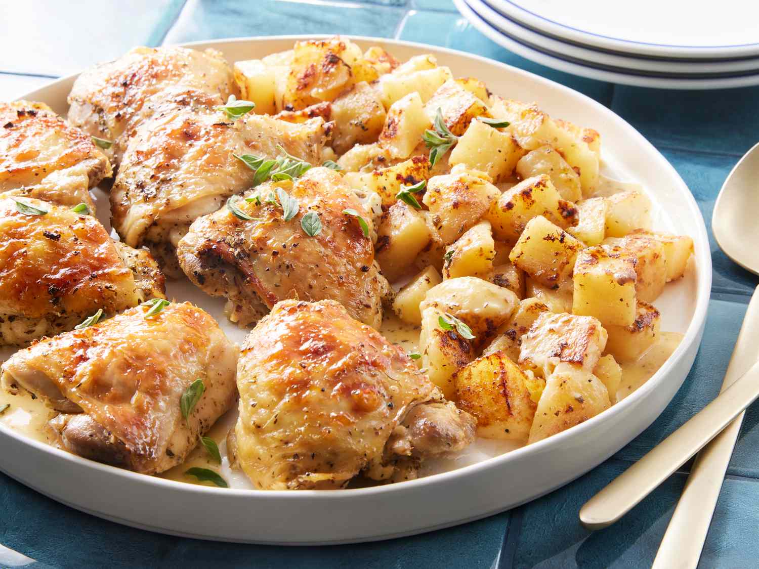 Lemon Chicken with Crispy Potatoes