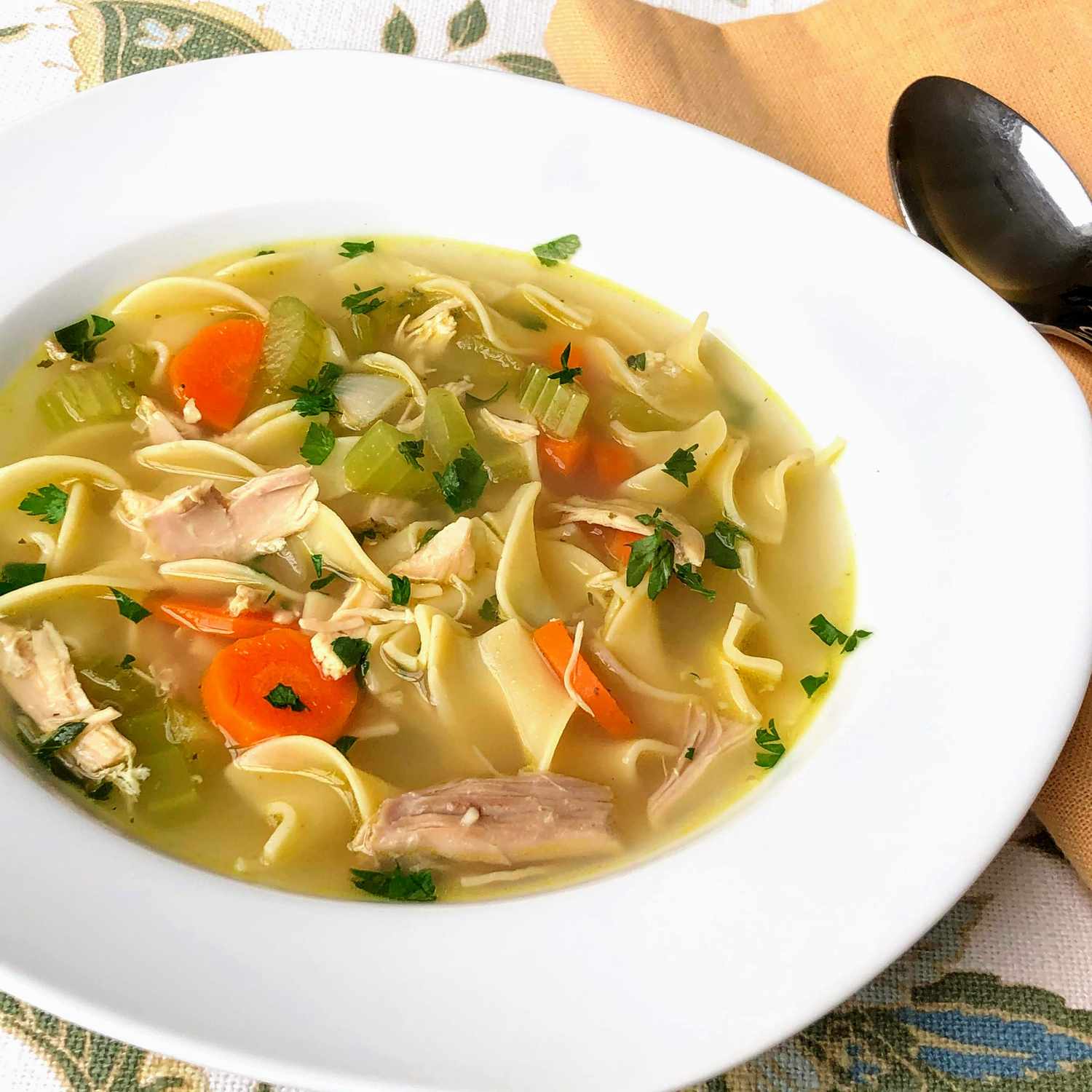 Lemon Herb Chicken Noodle Soup