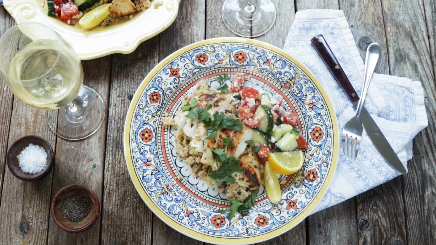 Lemon Herb Chicken with Couscous Salad