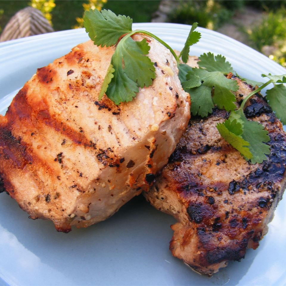 Lemon Herb Grilled Pork Chops