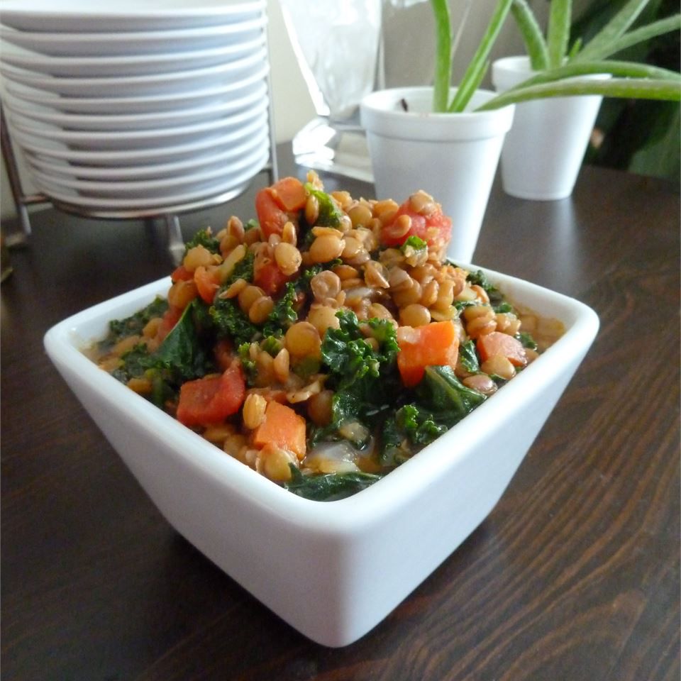 Lemon Lentils with Kale