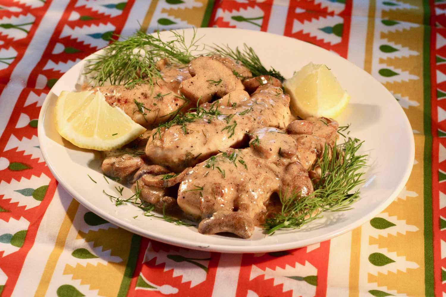 Lemon Mushroom Chicken Tenders