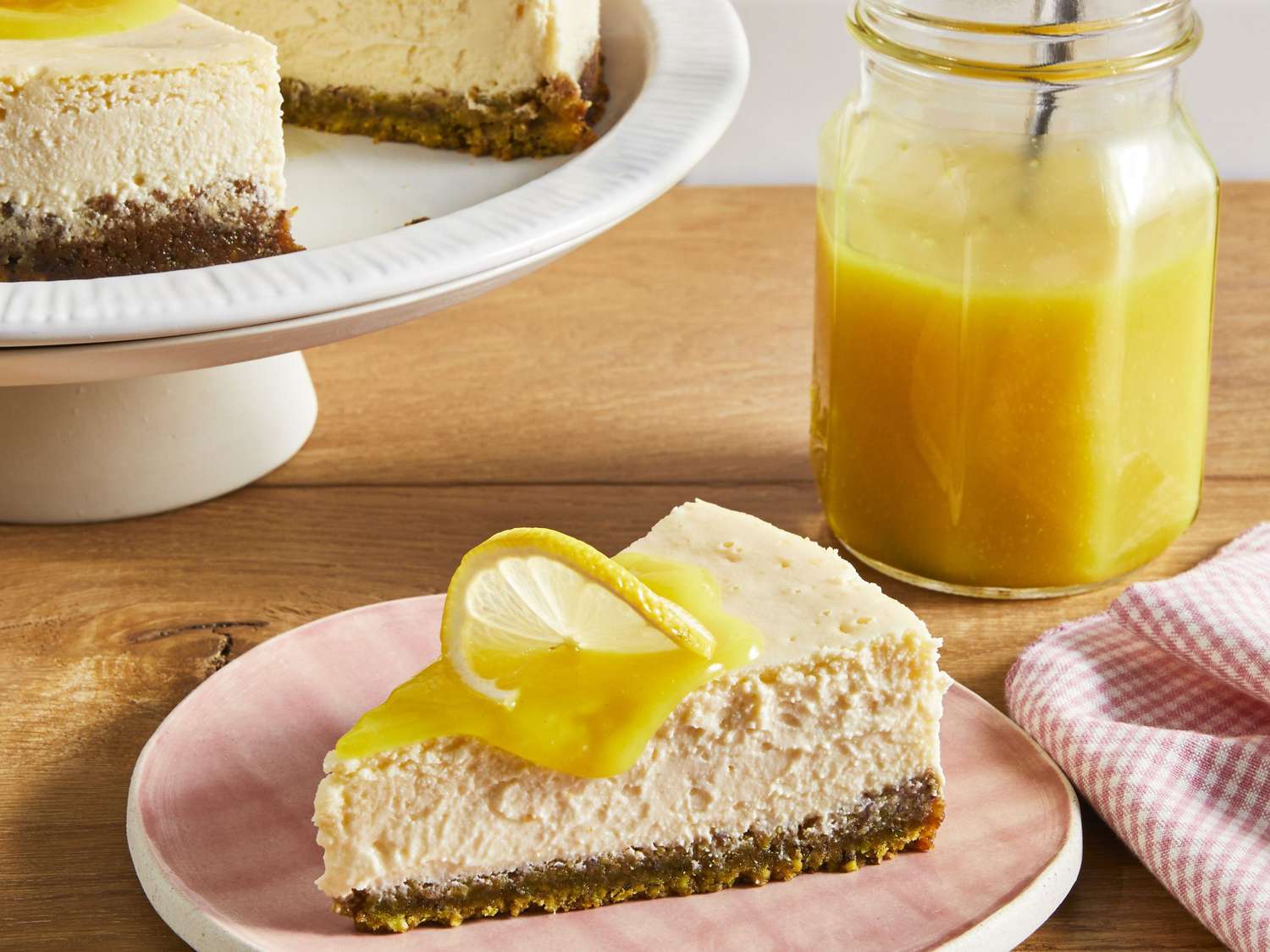 Lemon Ricotta Pistachio Cheesecake