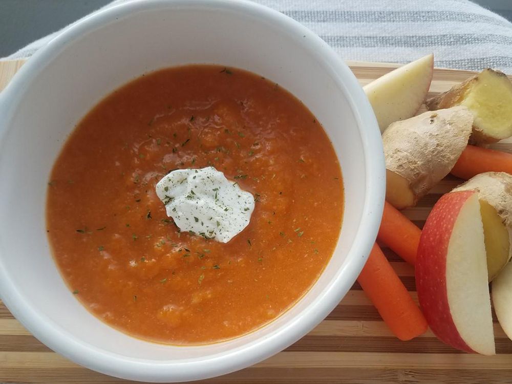 Lentil Sweet Potato Carrot Soup