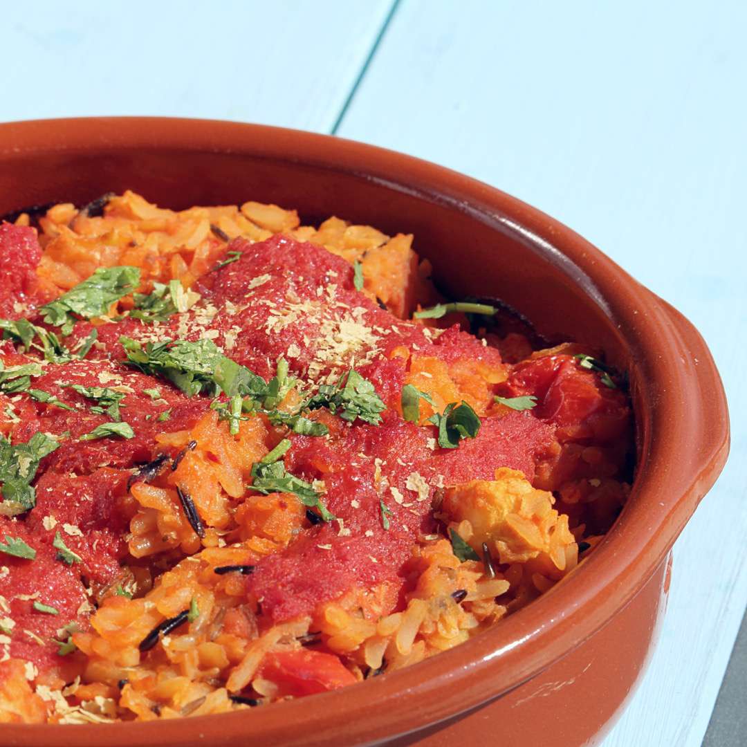 Lentil Veggie Rice Bake