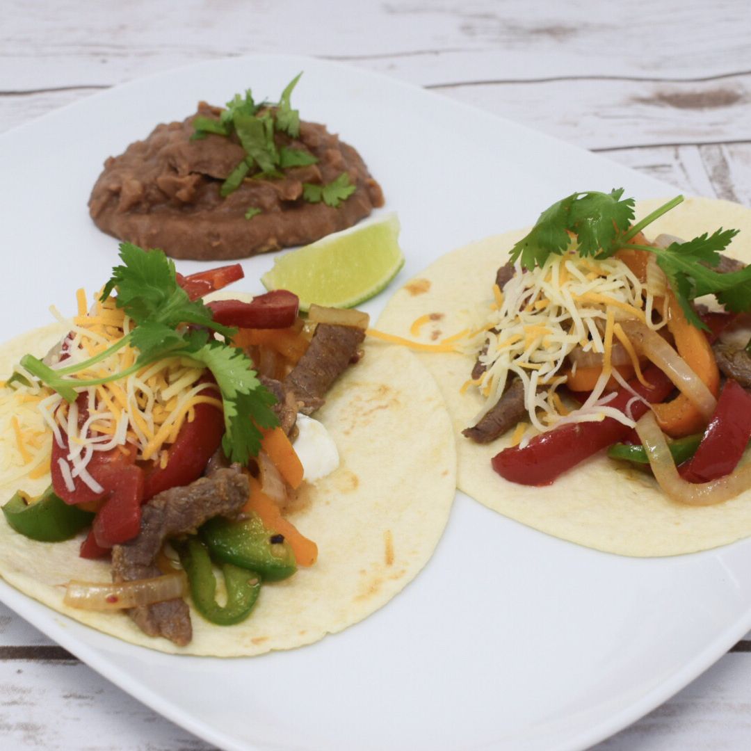 Lime Cilantro Steak Fajitas