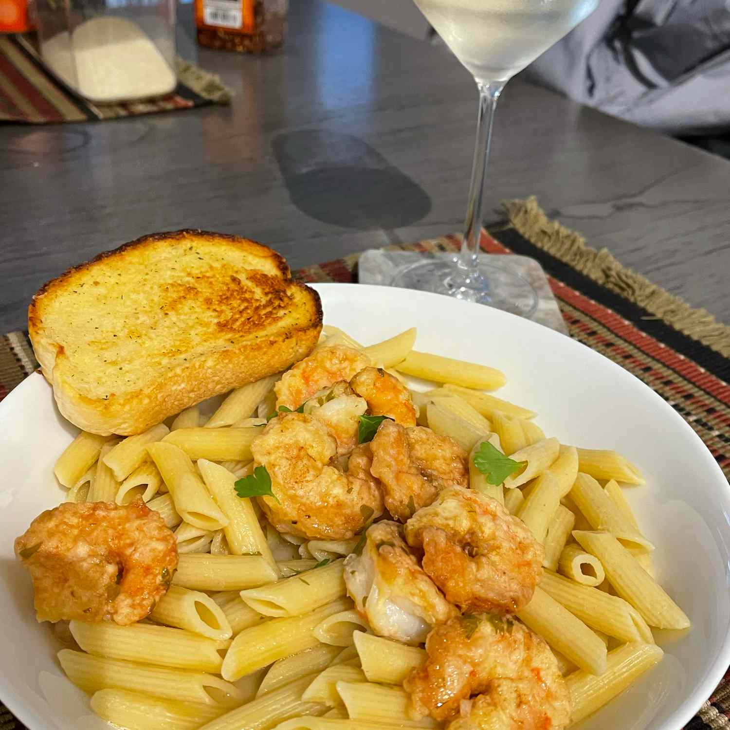 Linguine with Shrimp Francese