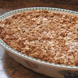 Low-Sugar Strawberry Rhubarb Crisp
