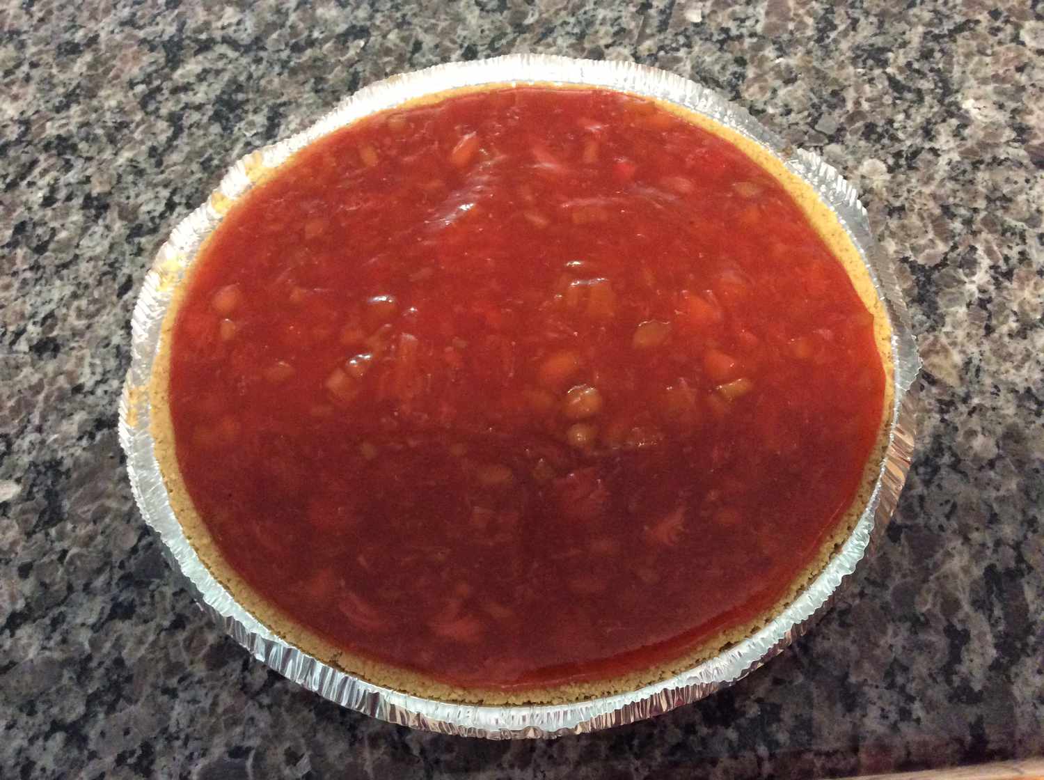Maman's No-Bake Strawberry Rhubarb Pie