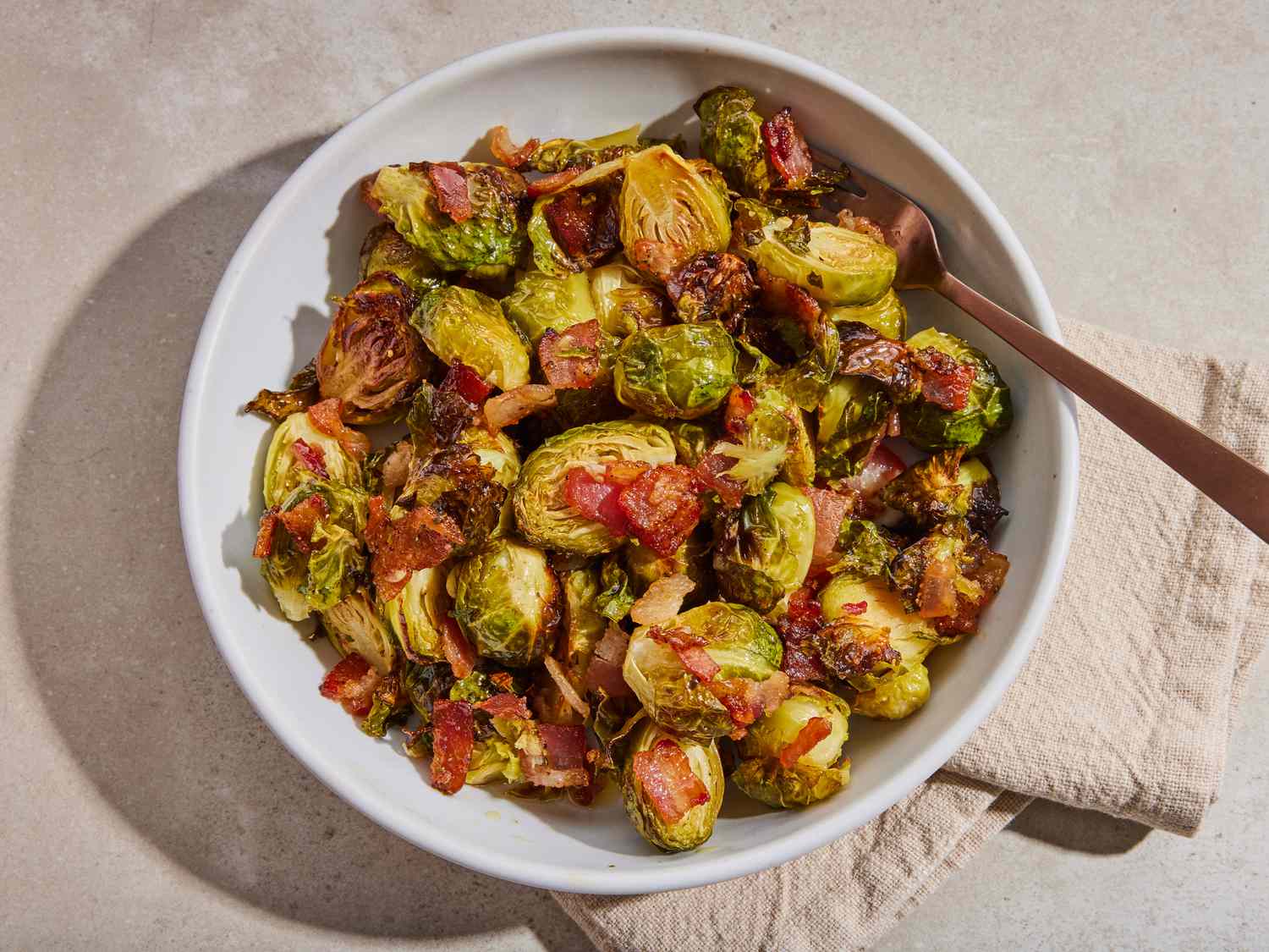 Maple Bacon Roasted Brussels Sprouts
