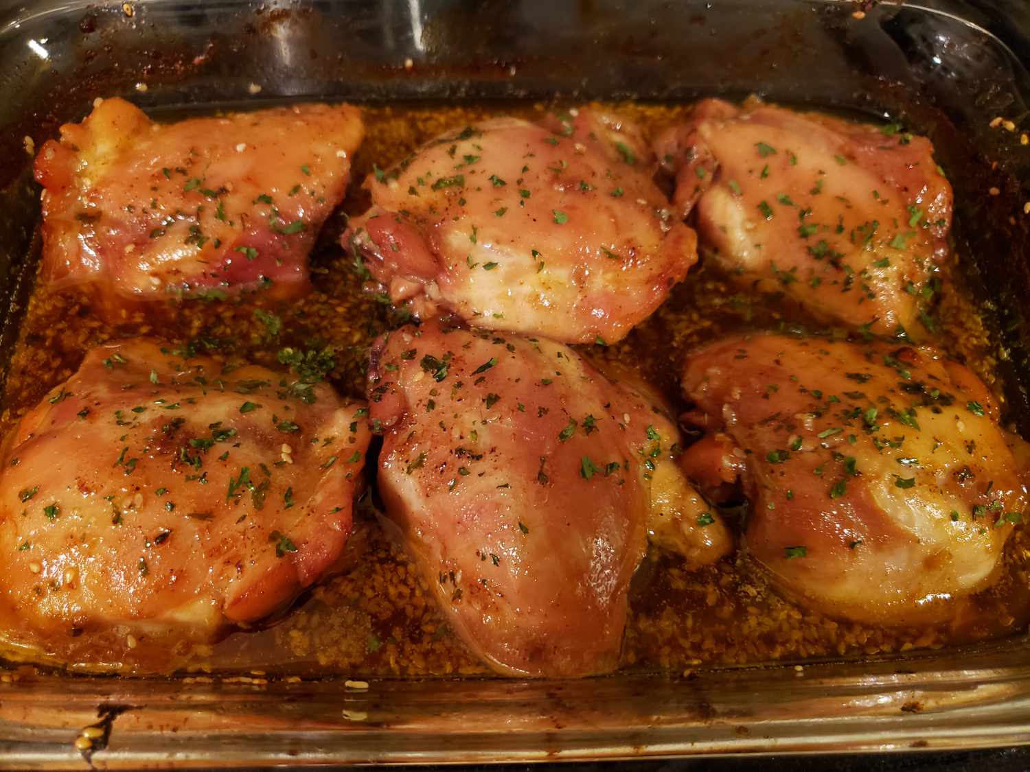 Maple Ginger Glazed Chicken Thighs