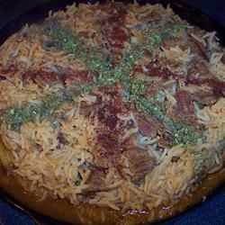 Maqluba Rice and Meat Dish