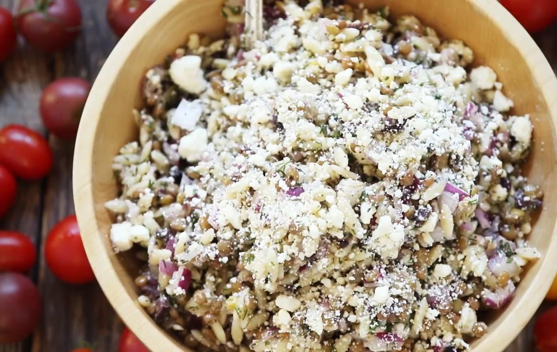 Mediterranean Orzo Lentil Salad