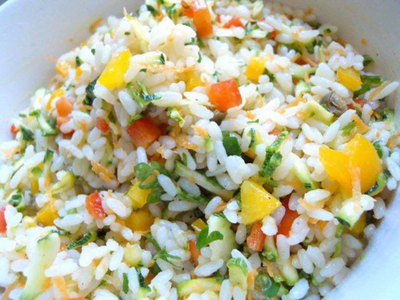 Mediterranean Veggie Rice Salad