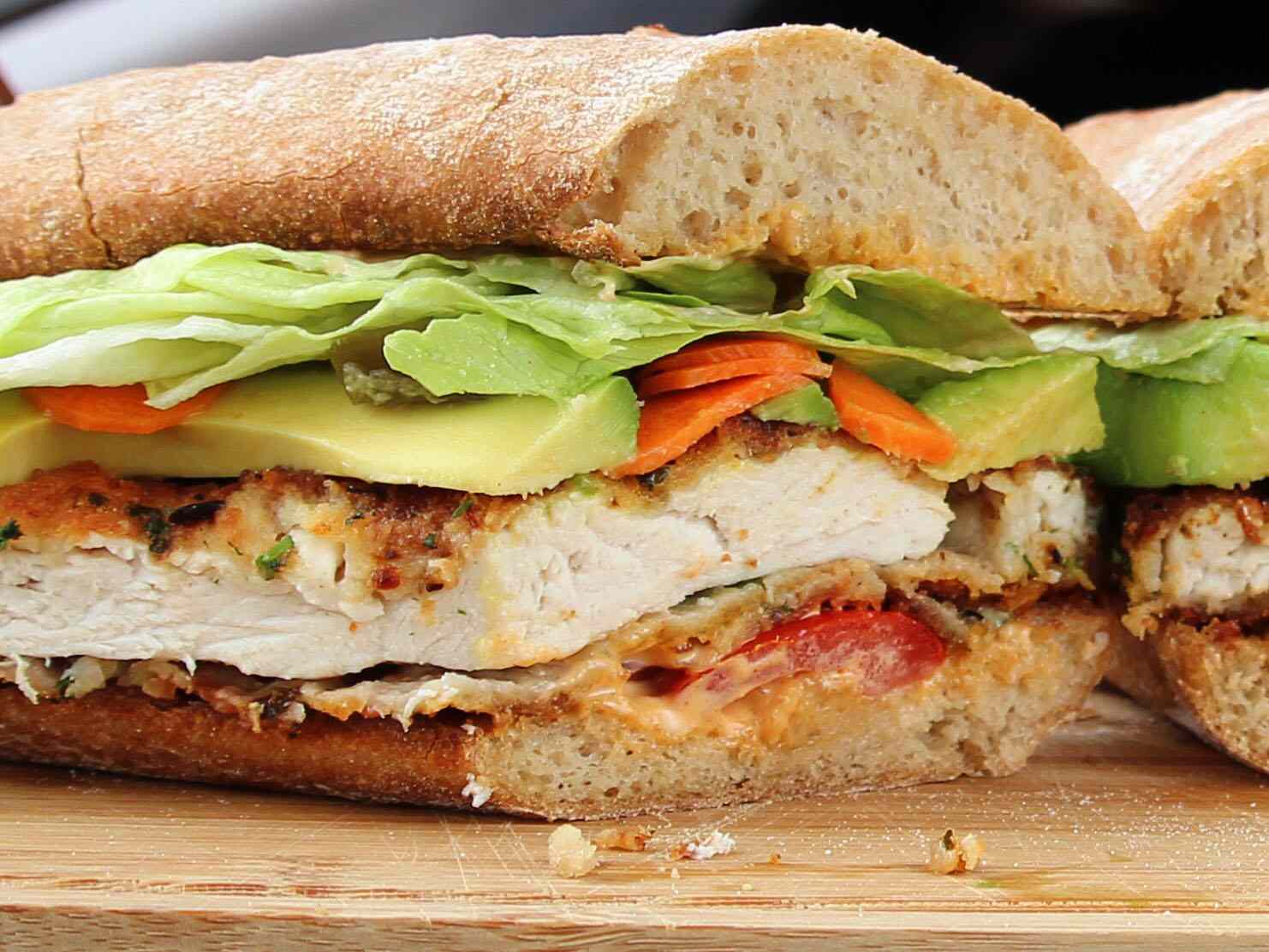 Mexican Chicken Milanesa Sandwich