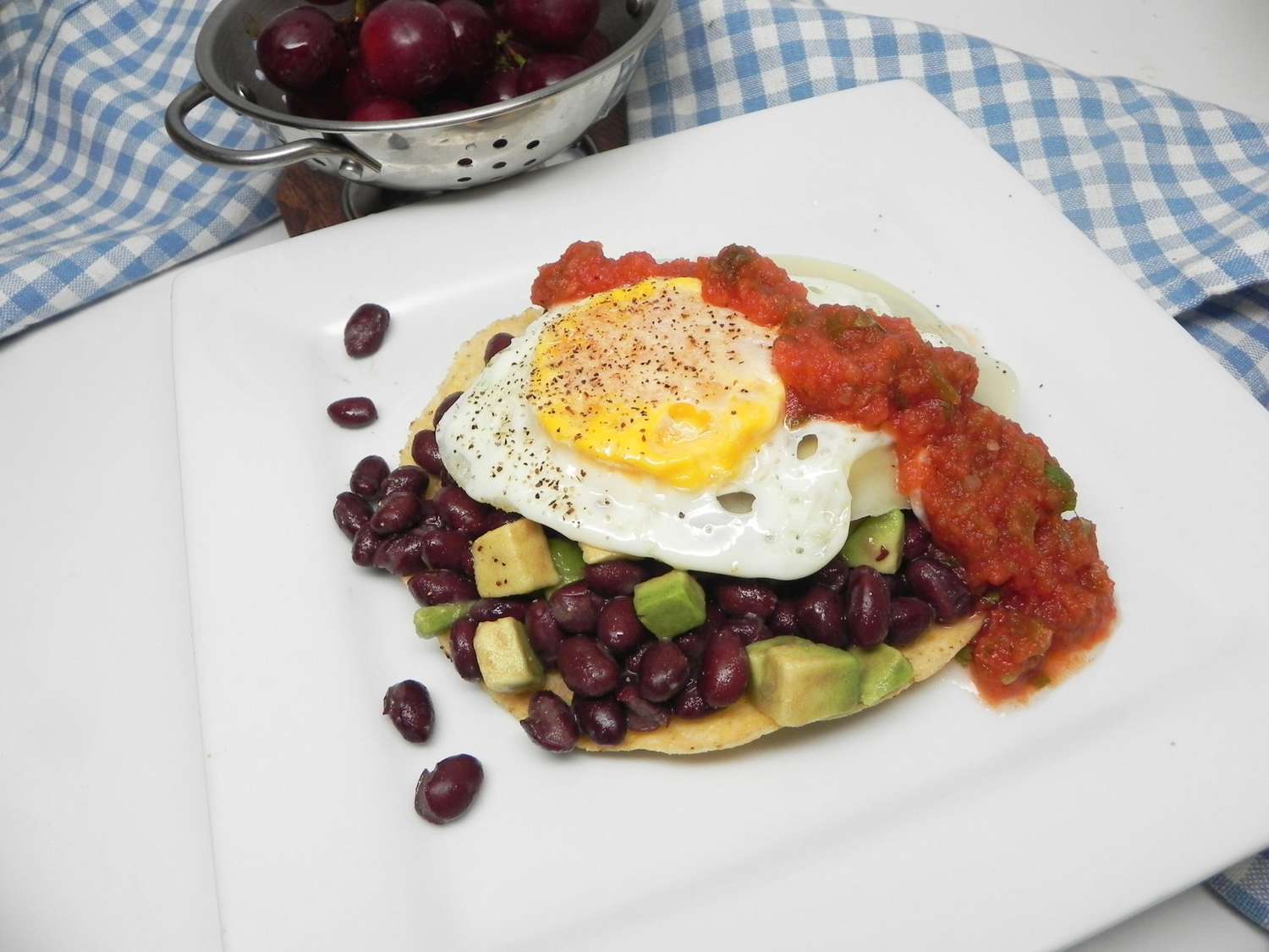 Mexican-Style Black Bean Breakfast Tostadas