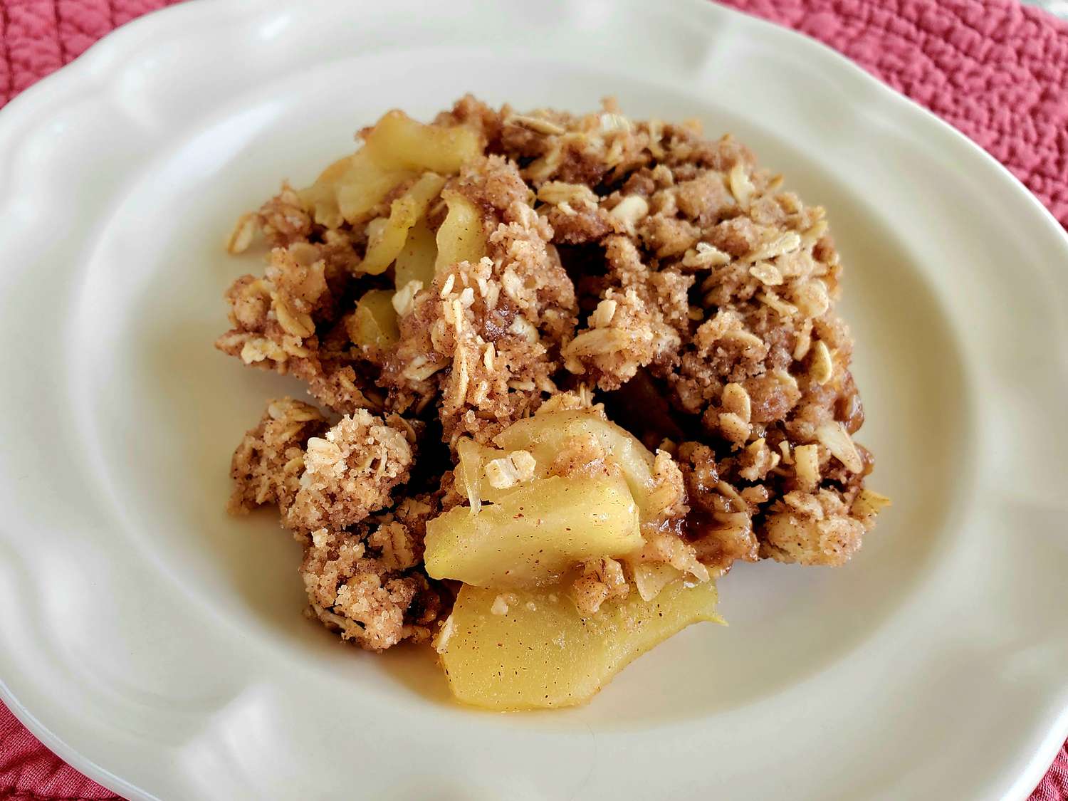 Microwave Apple Crumble