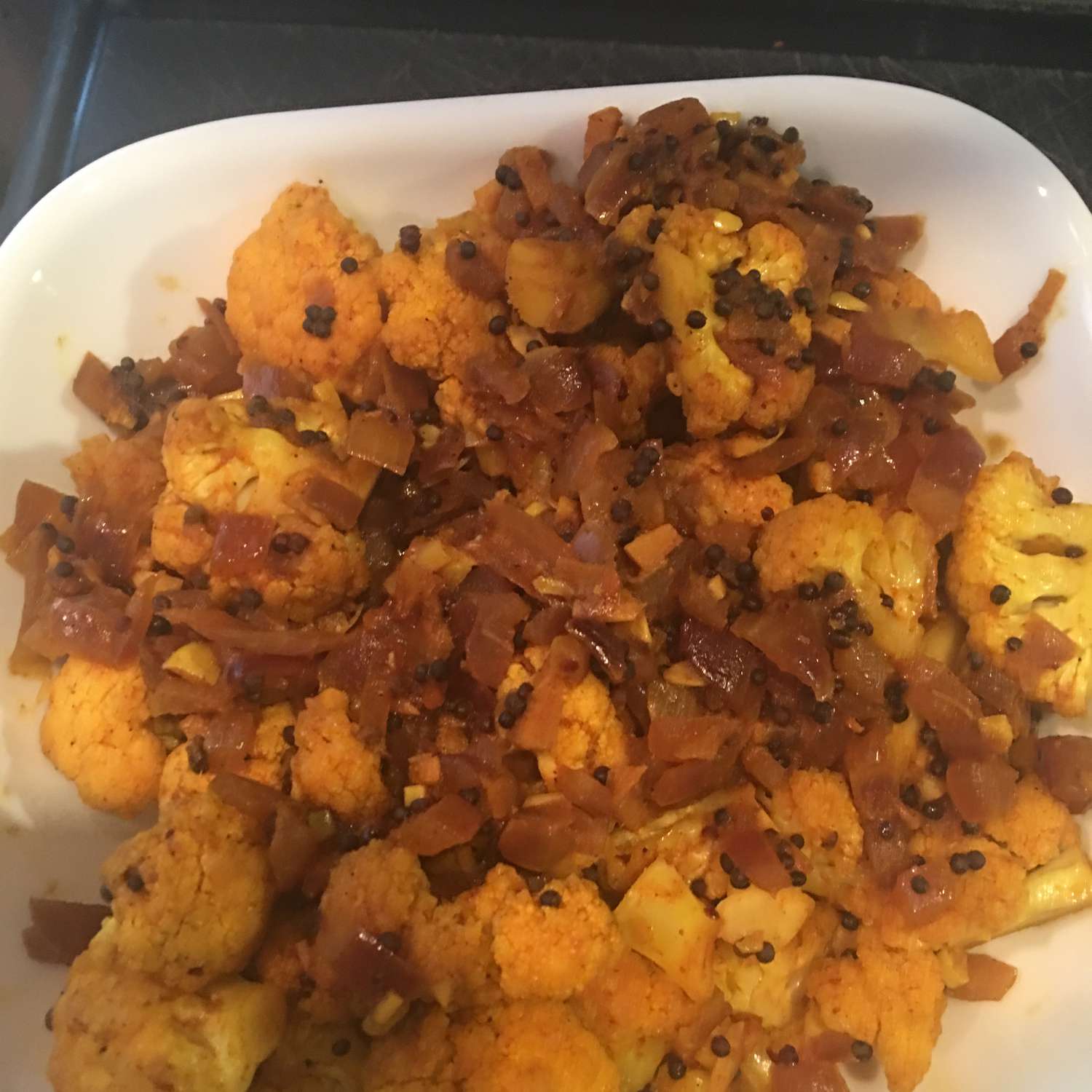 Microwave Spiced Cauliflower
