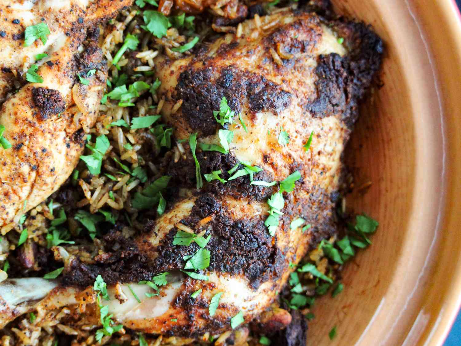 Middle Eastern Baharat Chicken with Basmati Rice