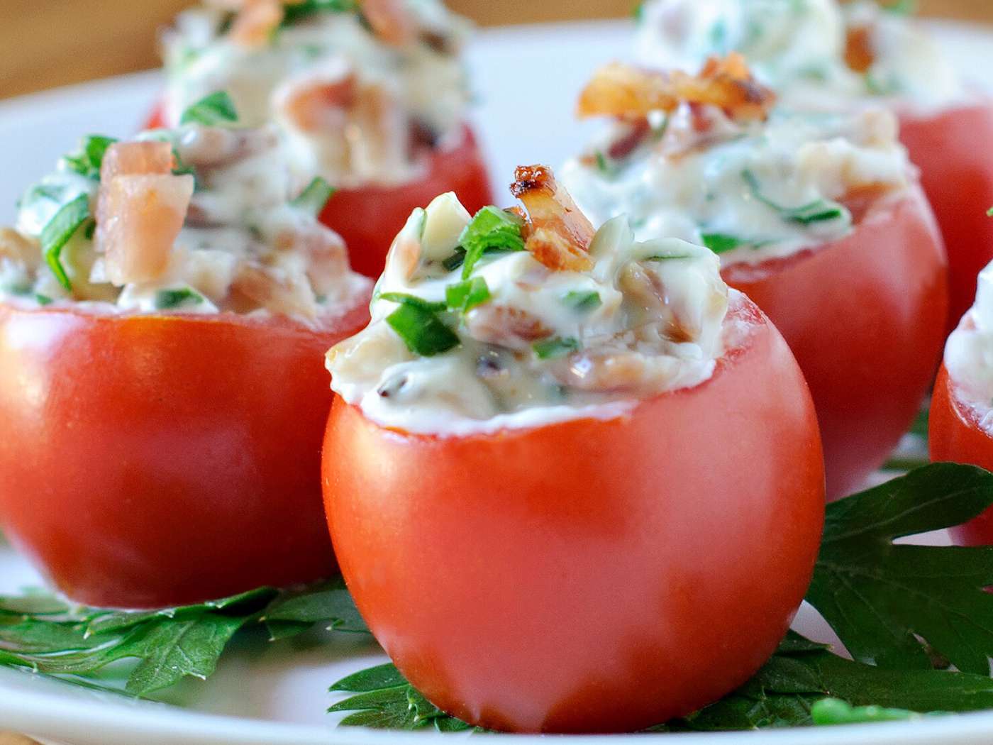 Mini BLT Stuffed Tomatoes