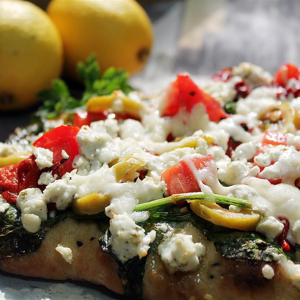 Mini Greek Pita Pizzas