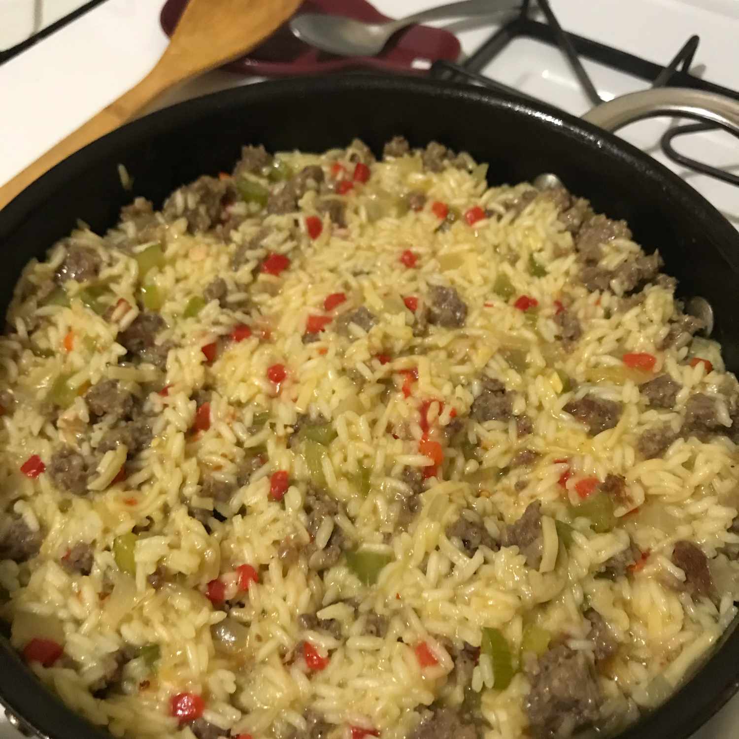 Mom's Savory Sausage Rice Casserole