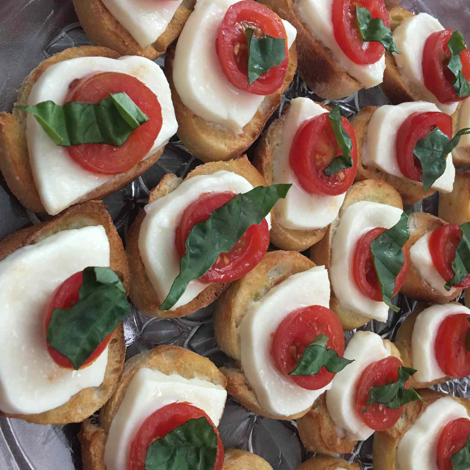 Mozzarella and Tomato Crostini