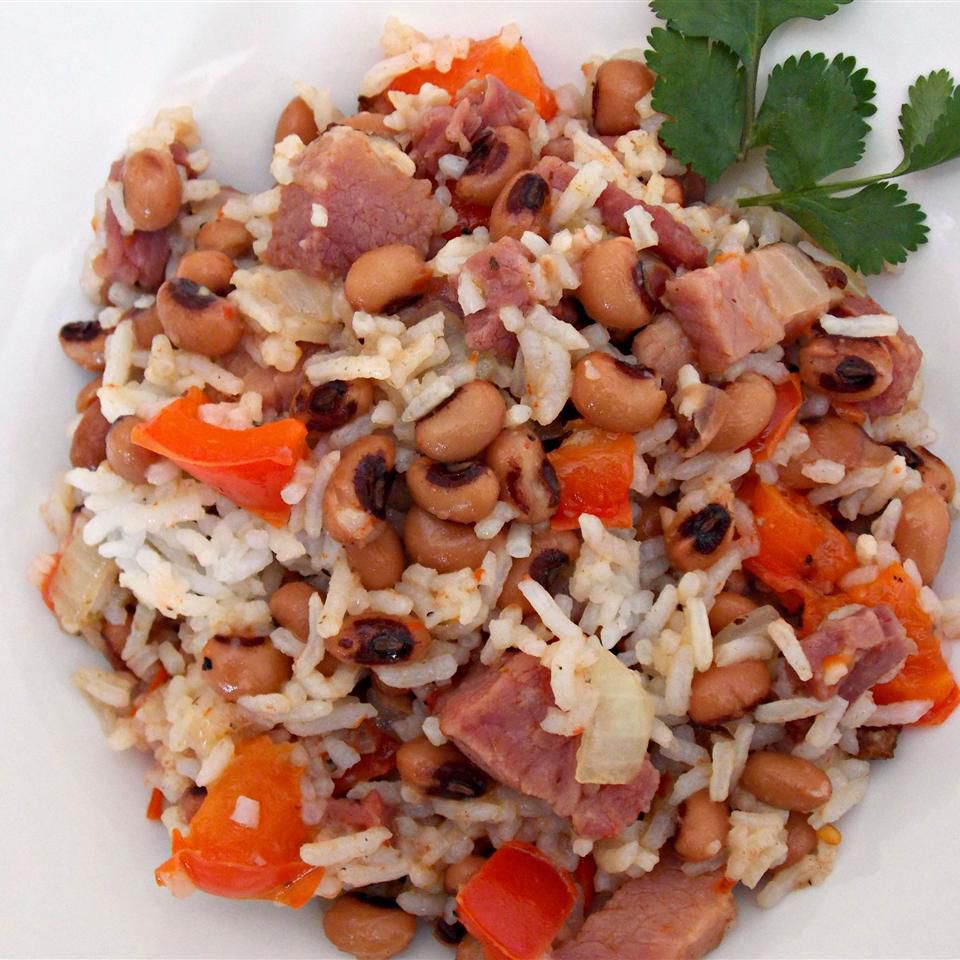 New Year's Black-Eyed Peas and Rice with Ham