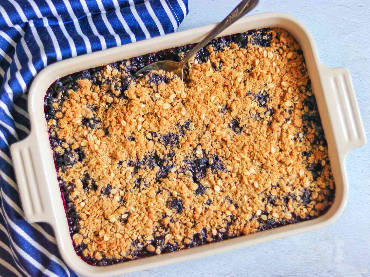 Oat Topped Blueberry Crumble