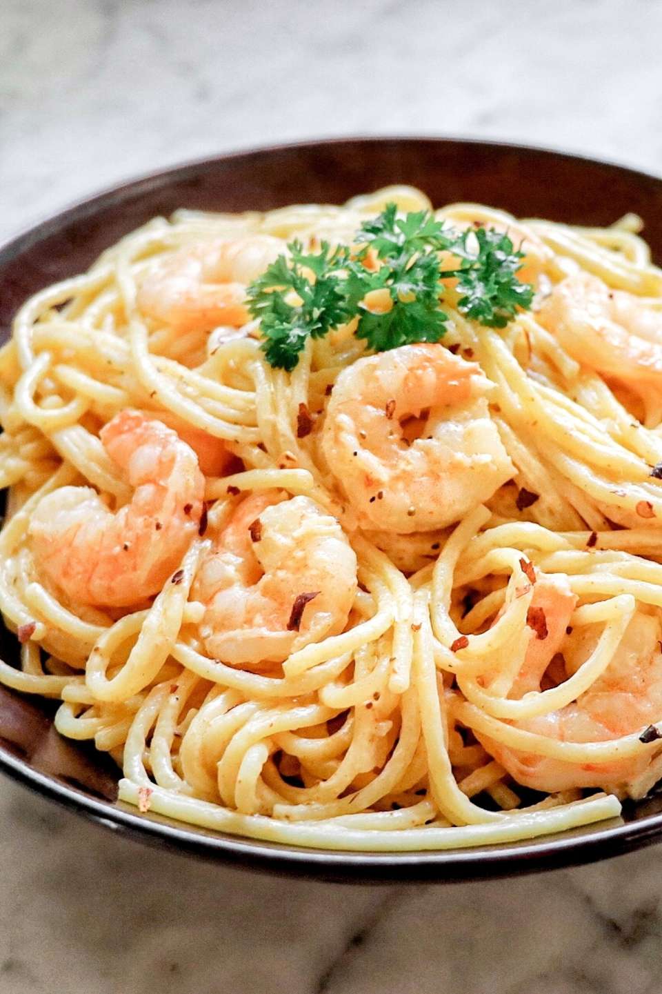 Old Bay Shrimp Alfredo