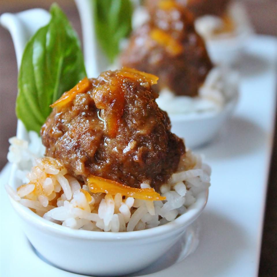 Orange Spicy Bison Meatballs