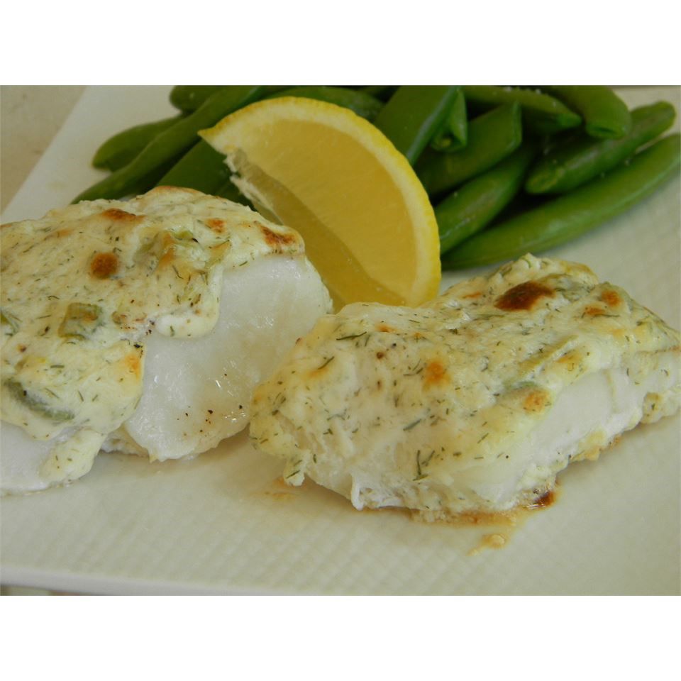 Oven-Baked Halibut Sitka with Creamy Dill Sauce