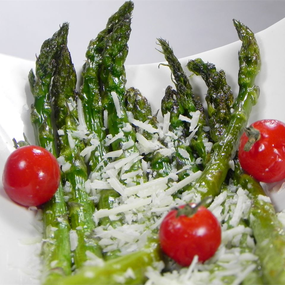 Pan-Fried Asparagus Parmesan with Olive Oil Butter Sauce