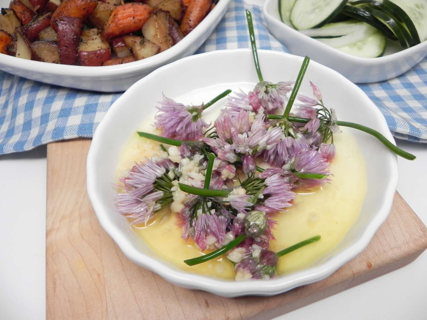 Pan-Fried Chive Blossoms