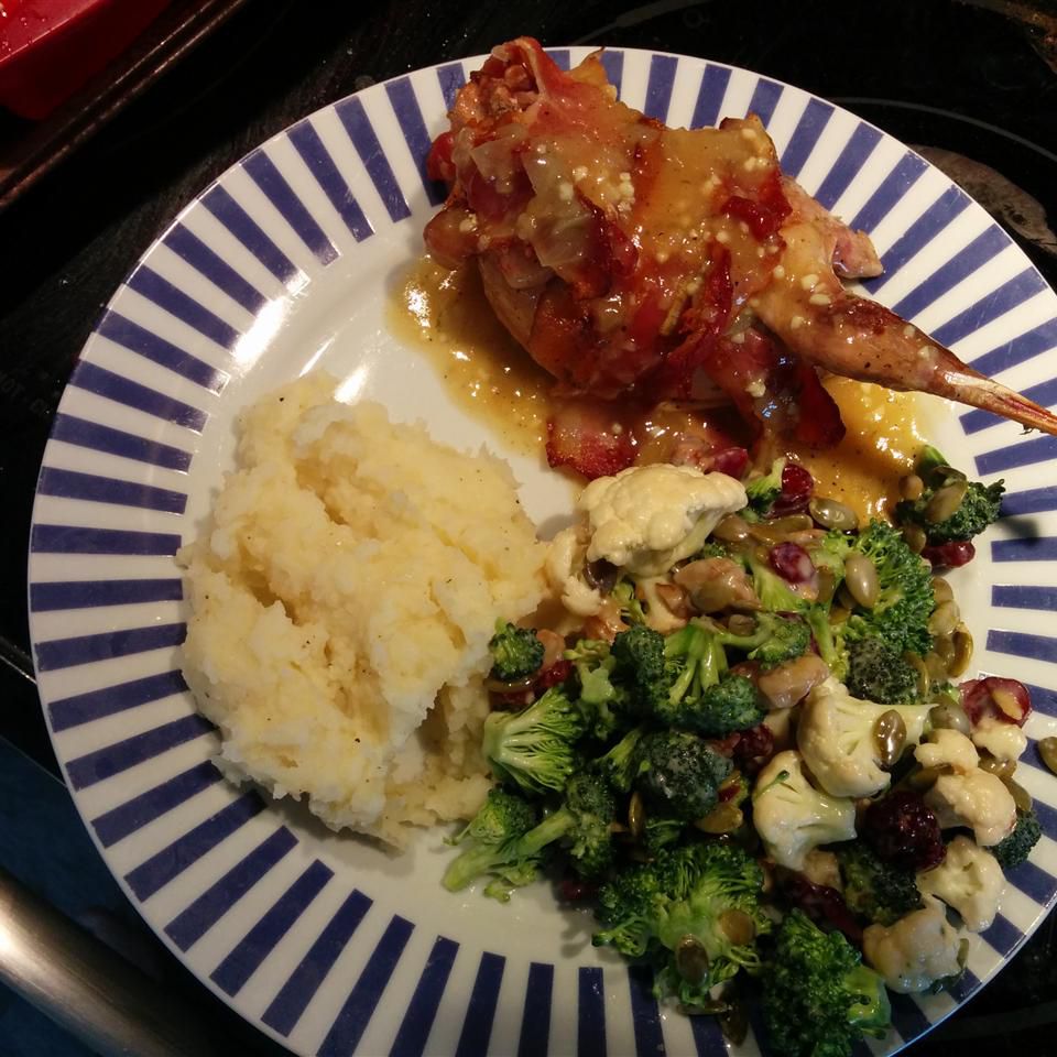 Pan-Seared Partridge with Bacon Sauce