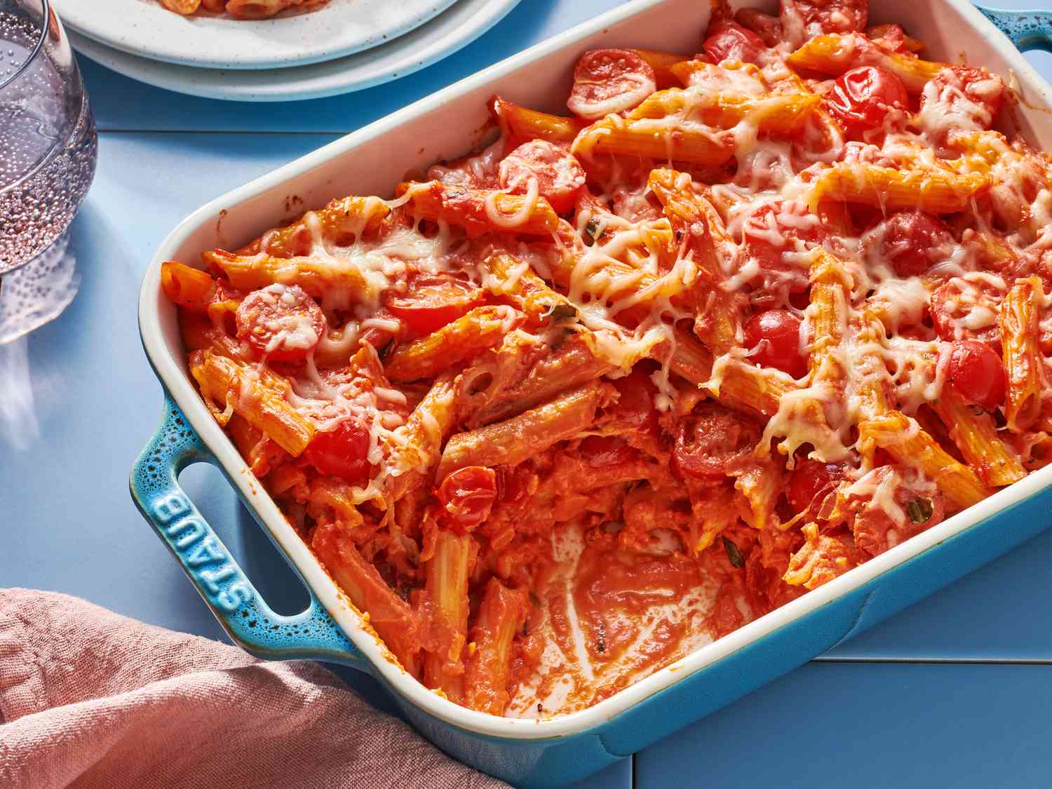 Pasta Bake with Cherry Tomatoes and Basil