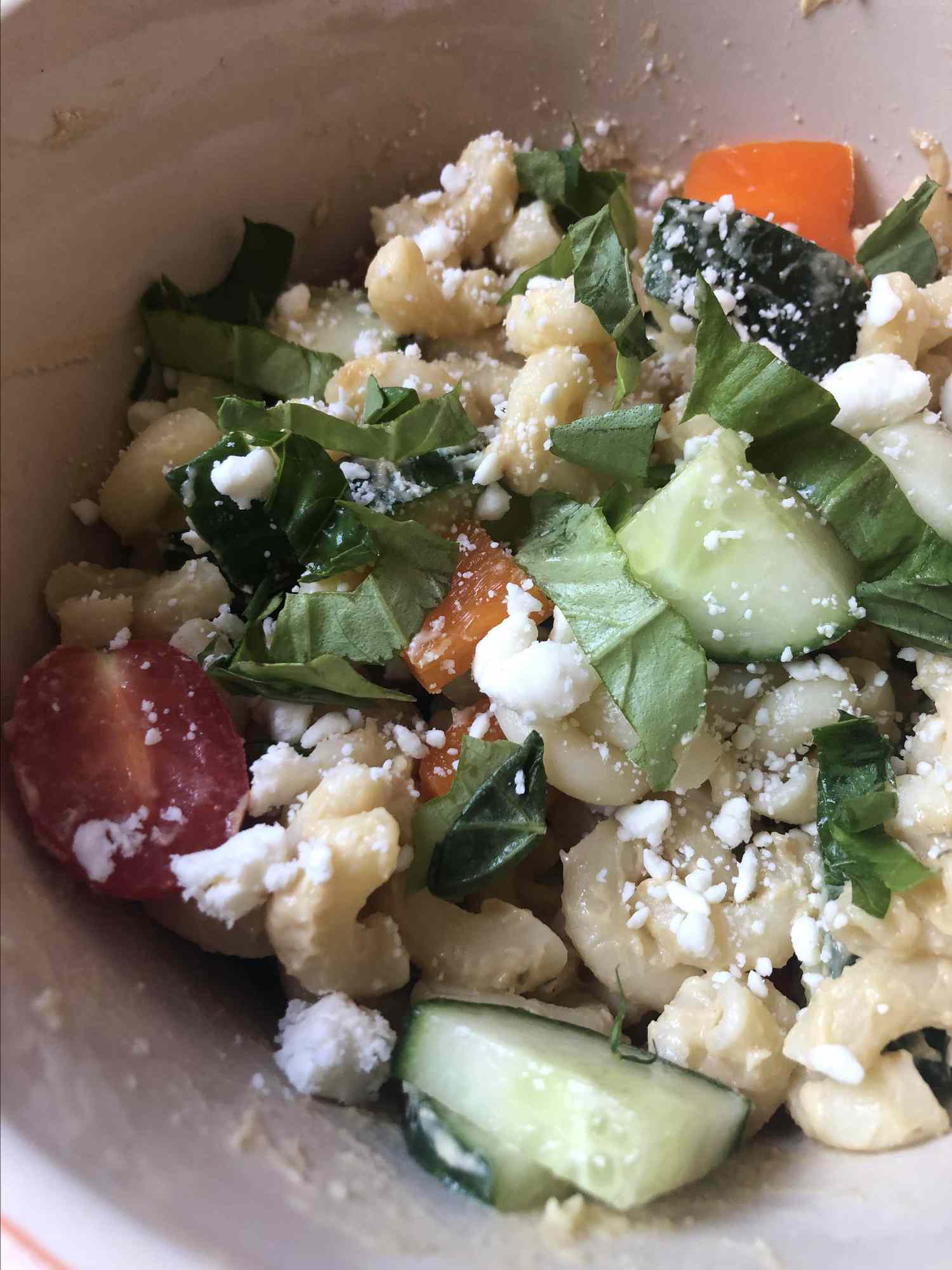 Pasta Salad with Hummus and Feta