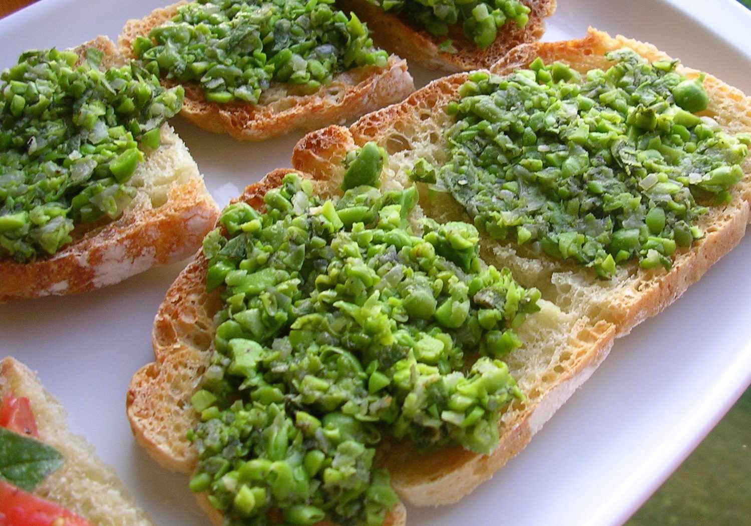 Pea and Mint Bruschetta