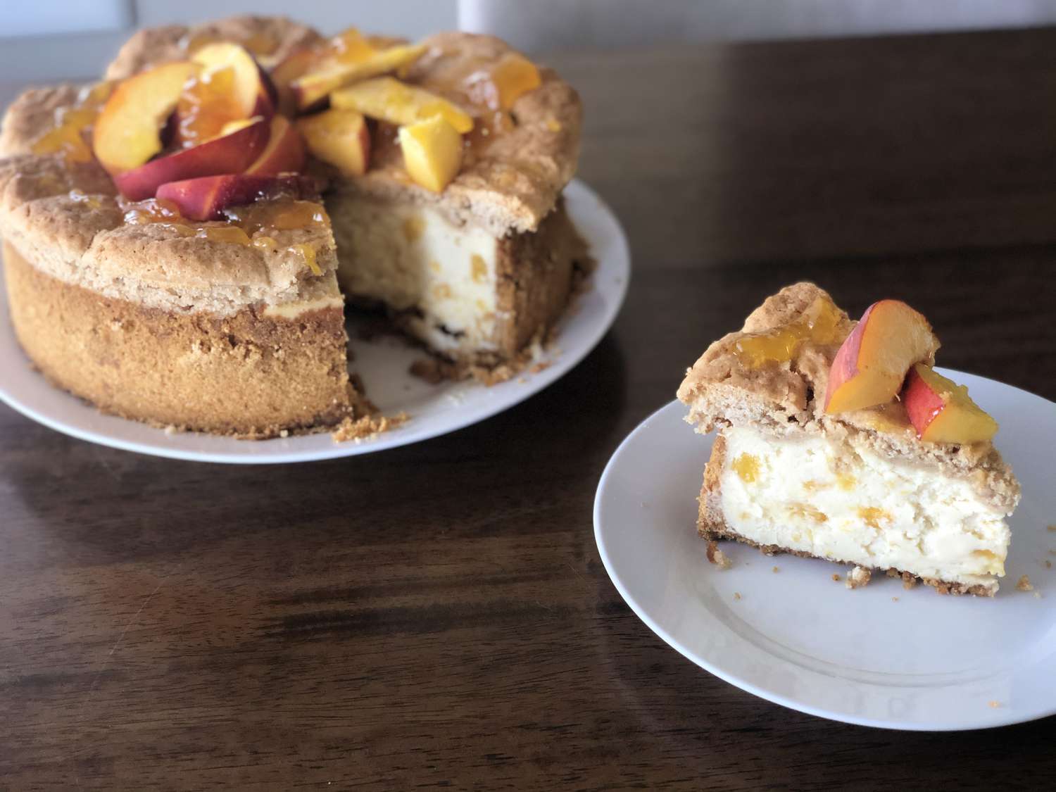 Peach Crisp Cheesecake