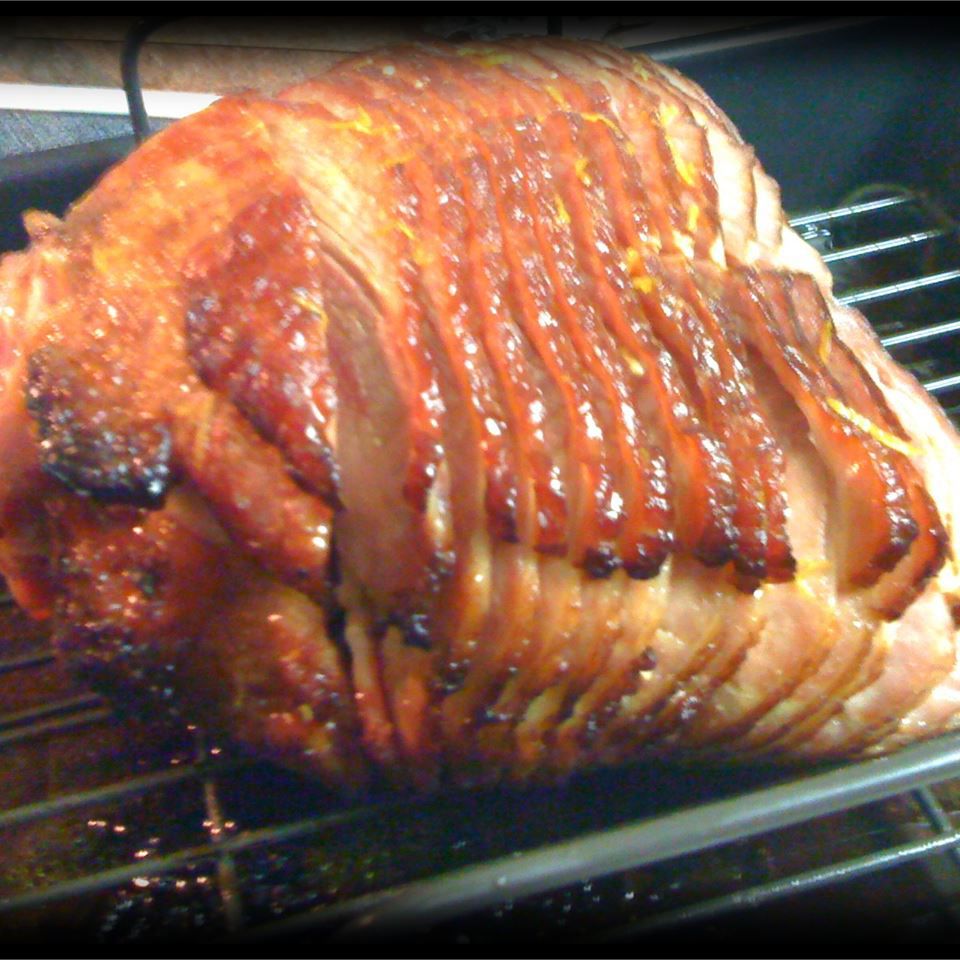 Peach Ginger Glazed Ham