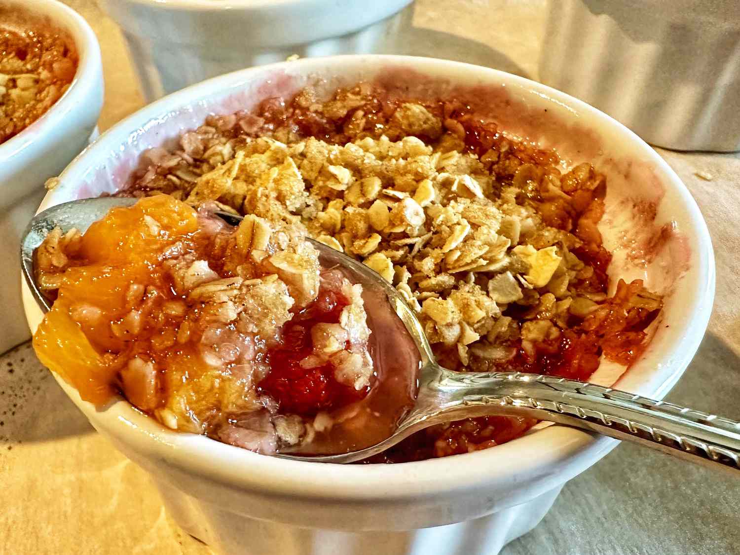 Peach Raspberry Crumble
