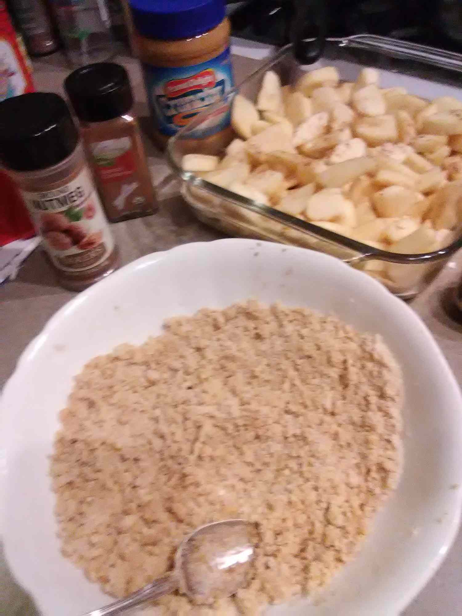 Peanut Butter Apple Crumble