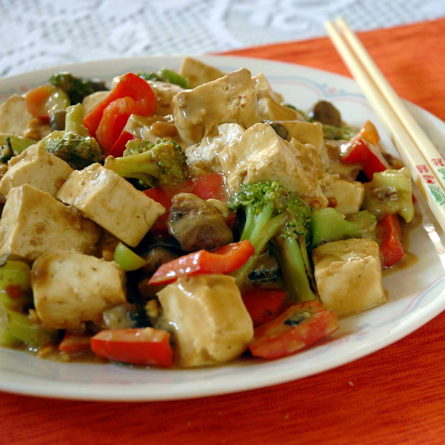 Peanut Tofu and Veggie Stir-Fry