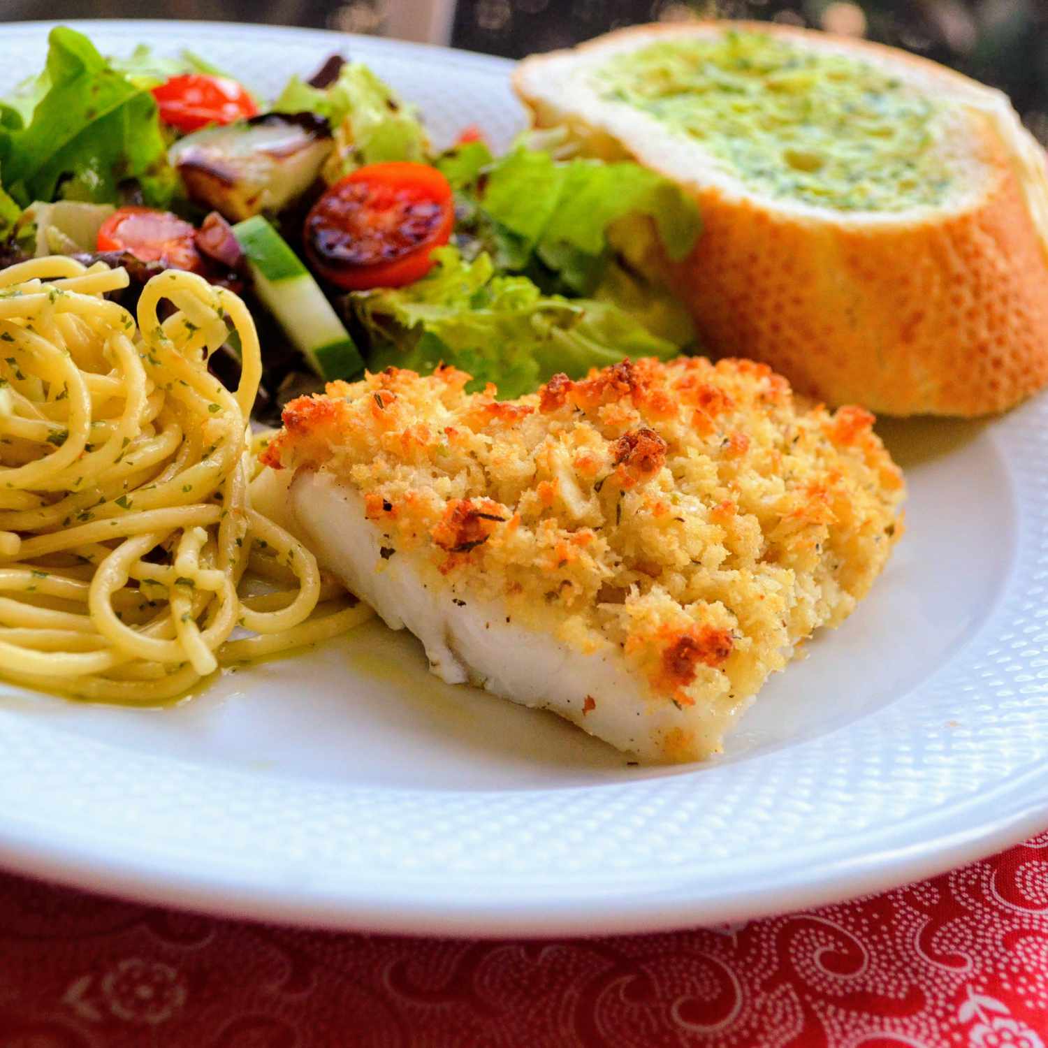 Pecorino Crusted Baked Cod