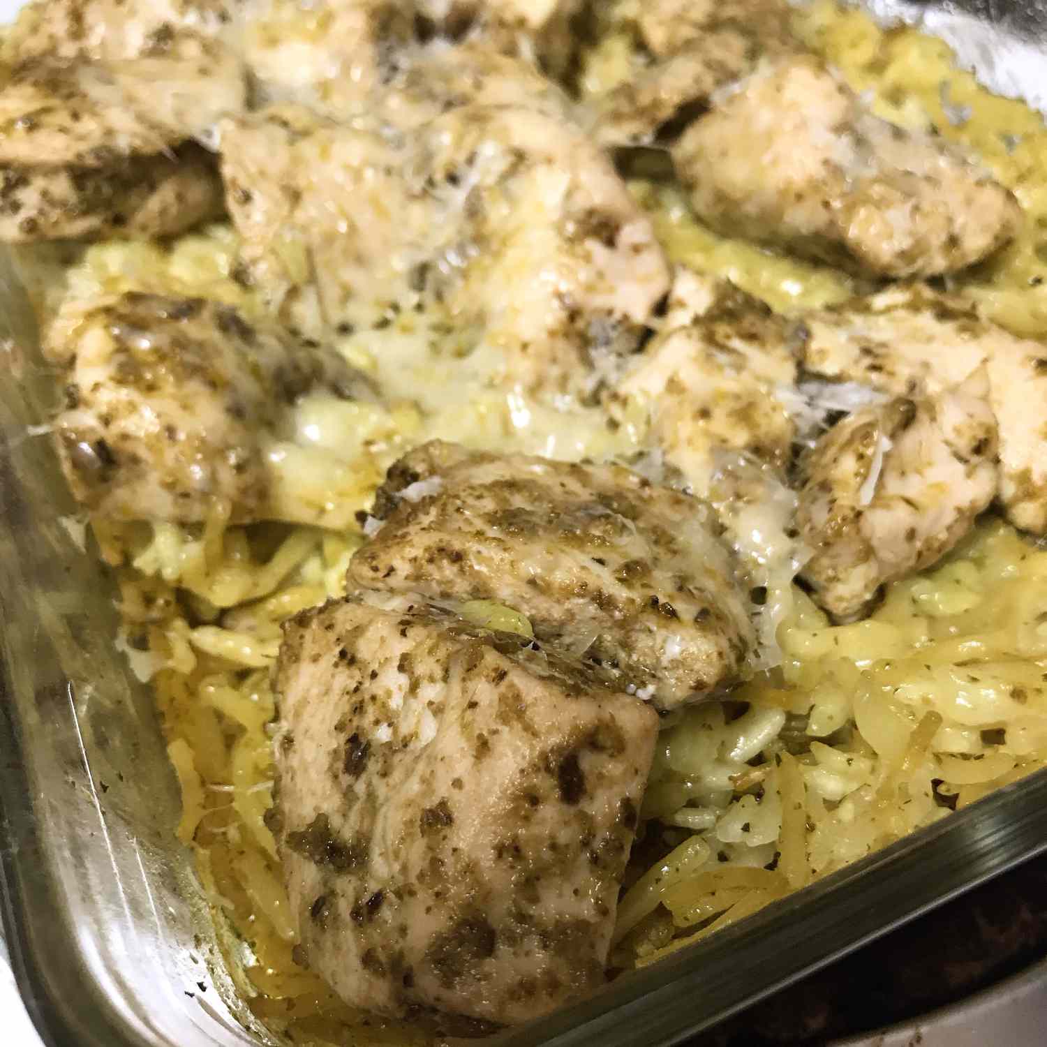 Pesto Chicken Rice Casserole