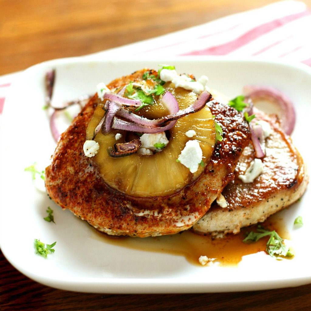 Pineapple Brown Sugar Pork Chops