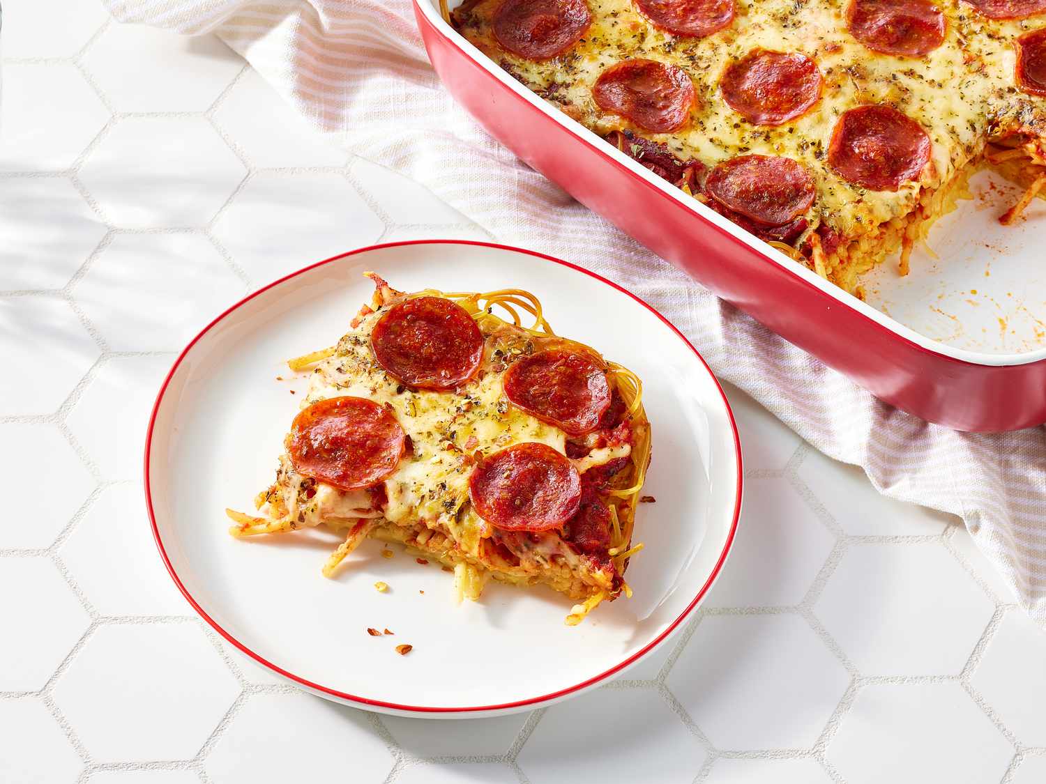 Pizza Spaghetti Casserole