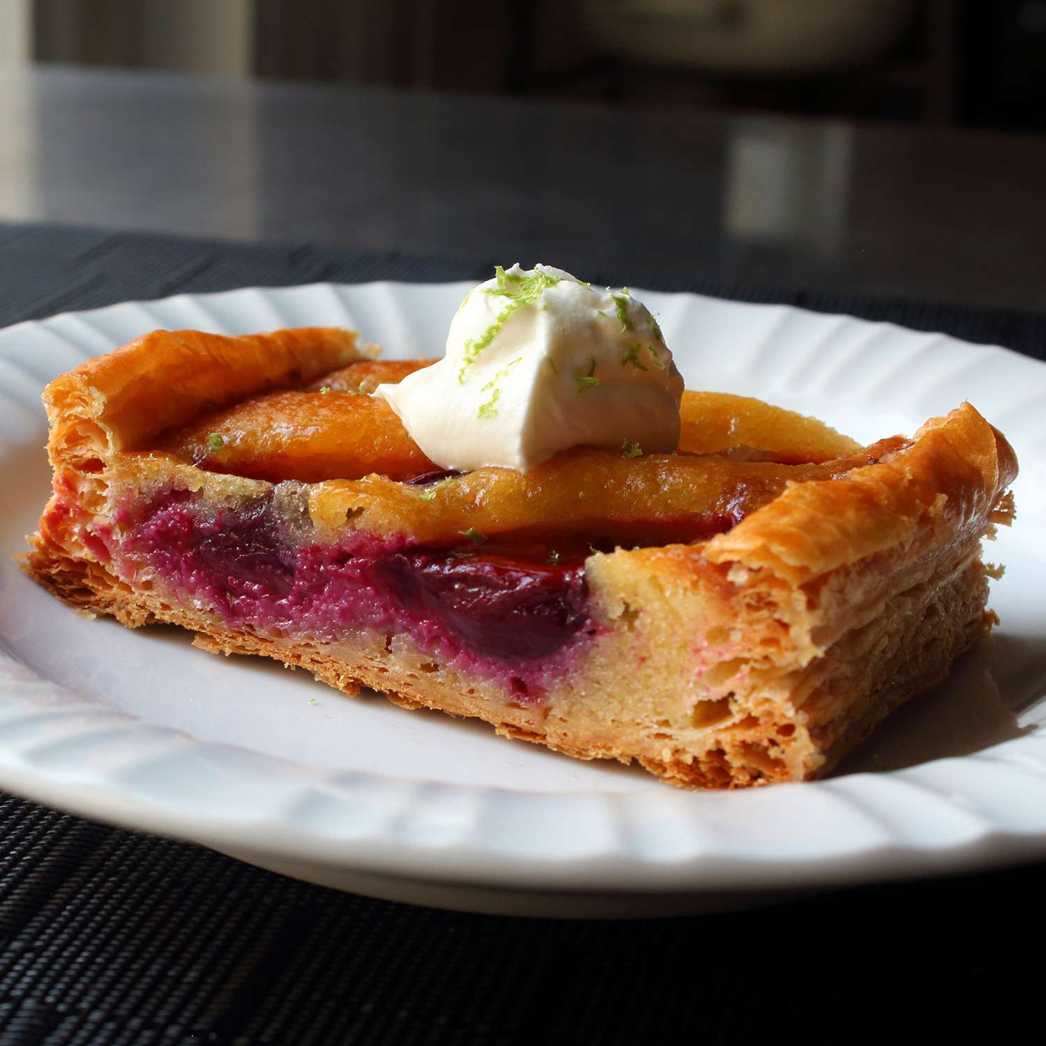 Pluot Frangipane Tart